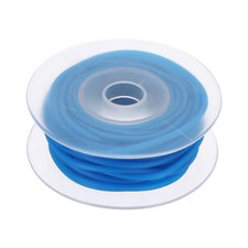 2mm 5.5yards Hollow Pipe Rubber Cords Tubing Silicone Pipes, Cobalt Blue