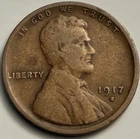 1917-S Lincoln Wheat Cent Fine San Francisco Mint BN2158