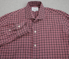 Ledbury Shirt Mens 15.5 - 34 Plaid Long Sleeve Button Up Barrel Cuff Dress