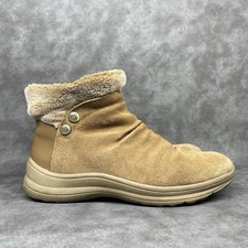 Baretraps AERON Women's Size 7 M Boots Whiskey Leather Stay Dry Shoes Faux Fur