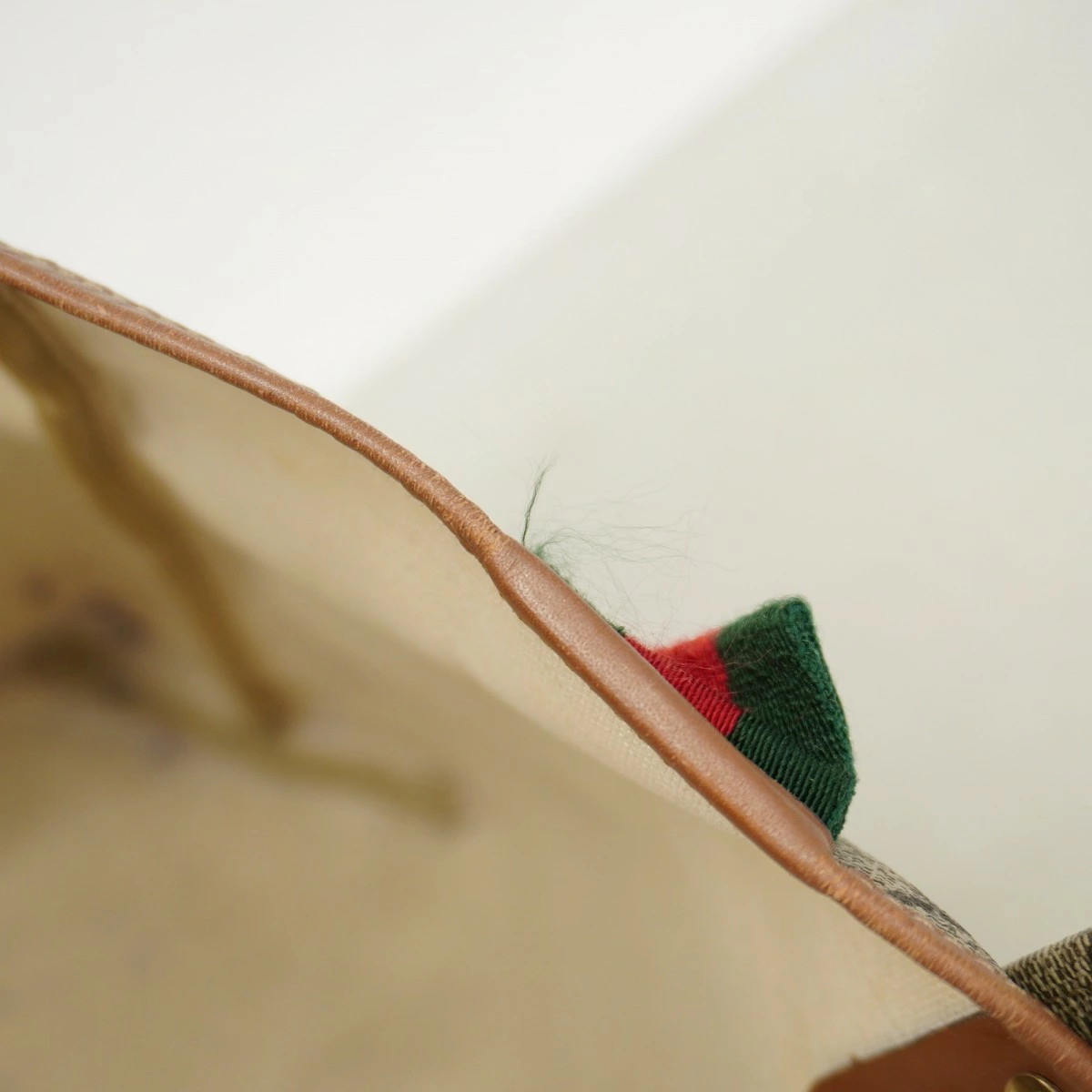 Gucci GG Supreme Sherry Leather Tote Bag Brown Champagne Gold thumbnail 11