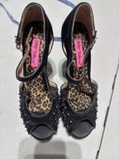Betsey Johnson peep toe rhinestone Stilettos heels- Size 6