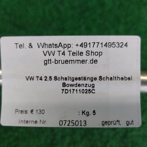 VW T4 2.5 asta del cambio leva del cambio cavo Bowden 7D1711025C - Foto 5 di 5
