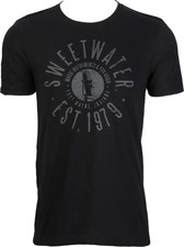 Sweetwater Circle Logo T-shirt - Black on Black, X-Large