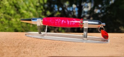 Diva Bling Pen in Rhodium&Gold Ti, Made with Swarovski Crystals, Handmade in US 