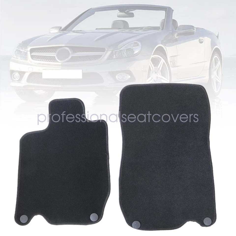 Alfombrillas de terciopelo delanteras y traseras para Mercedes-Benz Clase SL R230 2002-2011 Foto 2 de 4