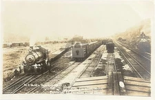 Paradise MT Montana Northern & Pacific Railroad Train Yard RPPC Postcard COPY