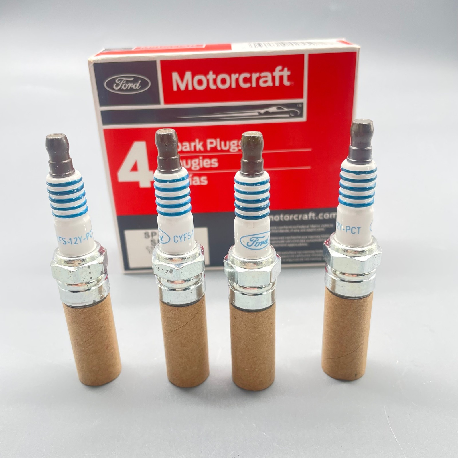 OEM Set of 4:Motorcraft Ford Iridium Spark Plugs SP550X CYFS12YPCT NEW