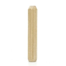 5 x 30mm Wooden Dowels - Fluted Birch Wood - Kiln Dried Pack of 12 