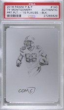 2015 Flawless Printing Plate Black 1/1 Ty Montgomery PSA Authentic Rookie RC s6i