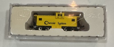 N Scale Wide Vision Caboose - Chessie System #3291 - Con-Cor 1261E - Model Train