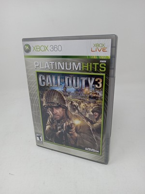 Call of Duty 3-Platinum Hits (Microsoft Xbox 360, 2008) -Very Good - With Manual