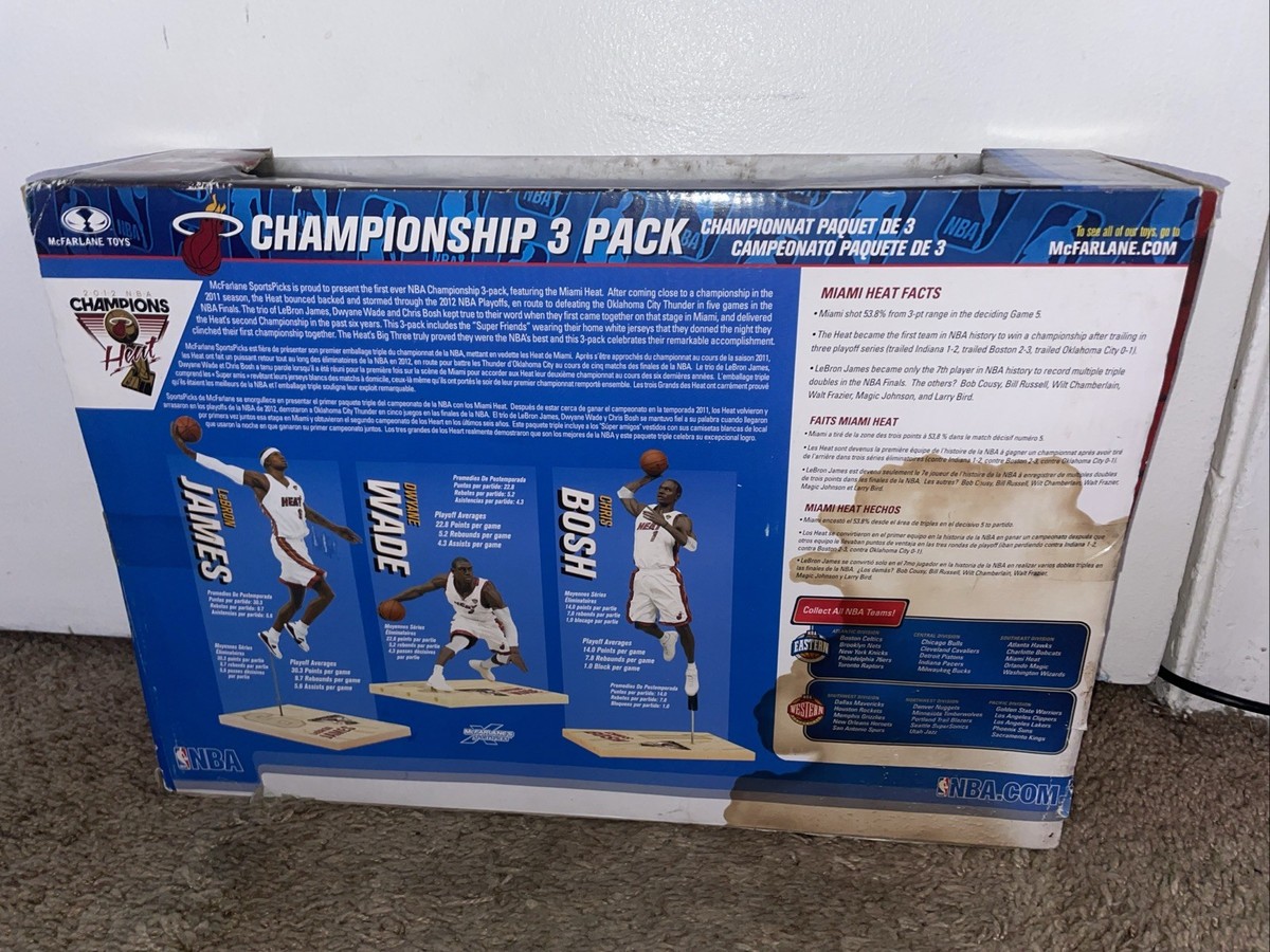 McFarlane Toys NBA Miami Heat Championship 3-pack Lebron