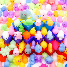 100 Pcs Kawaii Squishies, Mochi Squishy Toys for Kids Party Favors, Mini Sensory
