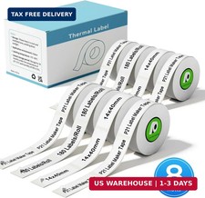 Compatible with NELKO P21 Label Maker Tape, 14x40mm 0.55"x1.57" , 8-Rolls