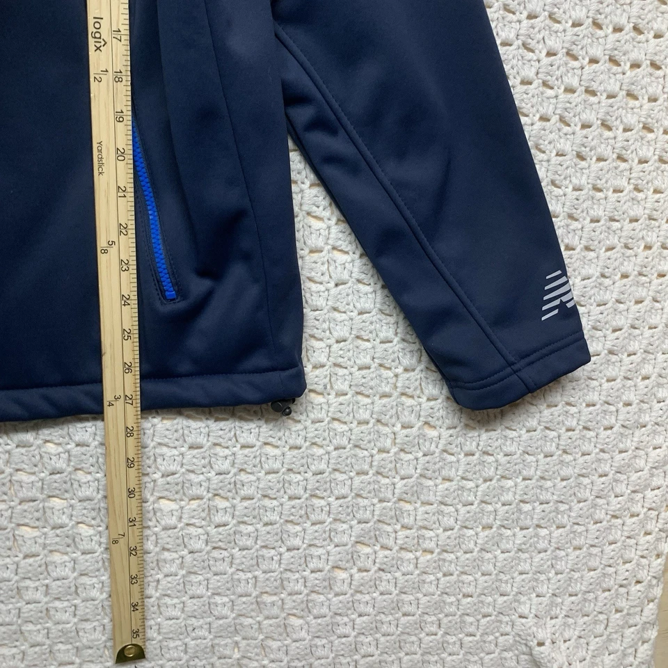New Balance Hoodie Jacket Men’s M Navy Blue Wind Water Resistant Fleece Full Zip - Image 4 of 4