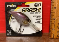 Vtg 2013 Storm Arashi Rattling Flat 7 Fishing Lure AFT07686 Wakasagi By Storm