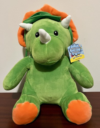 NWT Wellobeez Clean Crew Antimicrobial Dino Green Plush Stuffed Animal 10"