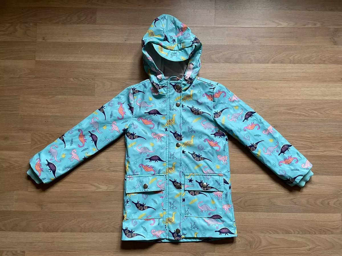 Lily Dan Girls Kids Infants Dinosaur Raincoat Blue Ages 5 6 Years