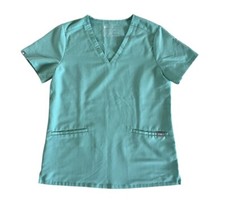 Figs Top Womens Technical Collection Casma Pocket Scrub Teal Size Small