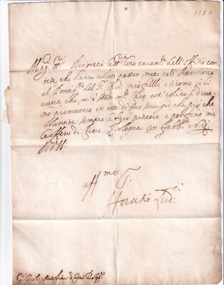 JJ212-AUTOGRAPH ORAZIO LUDOVISI-1ST DUKE OF FIANO-LETTER 2/20/1621 FROM BOLOGNA