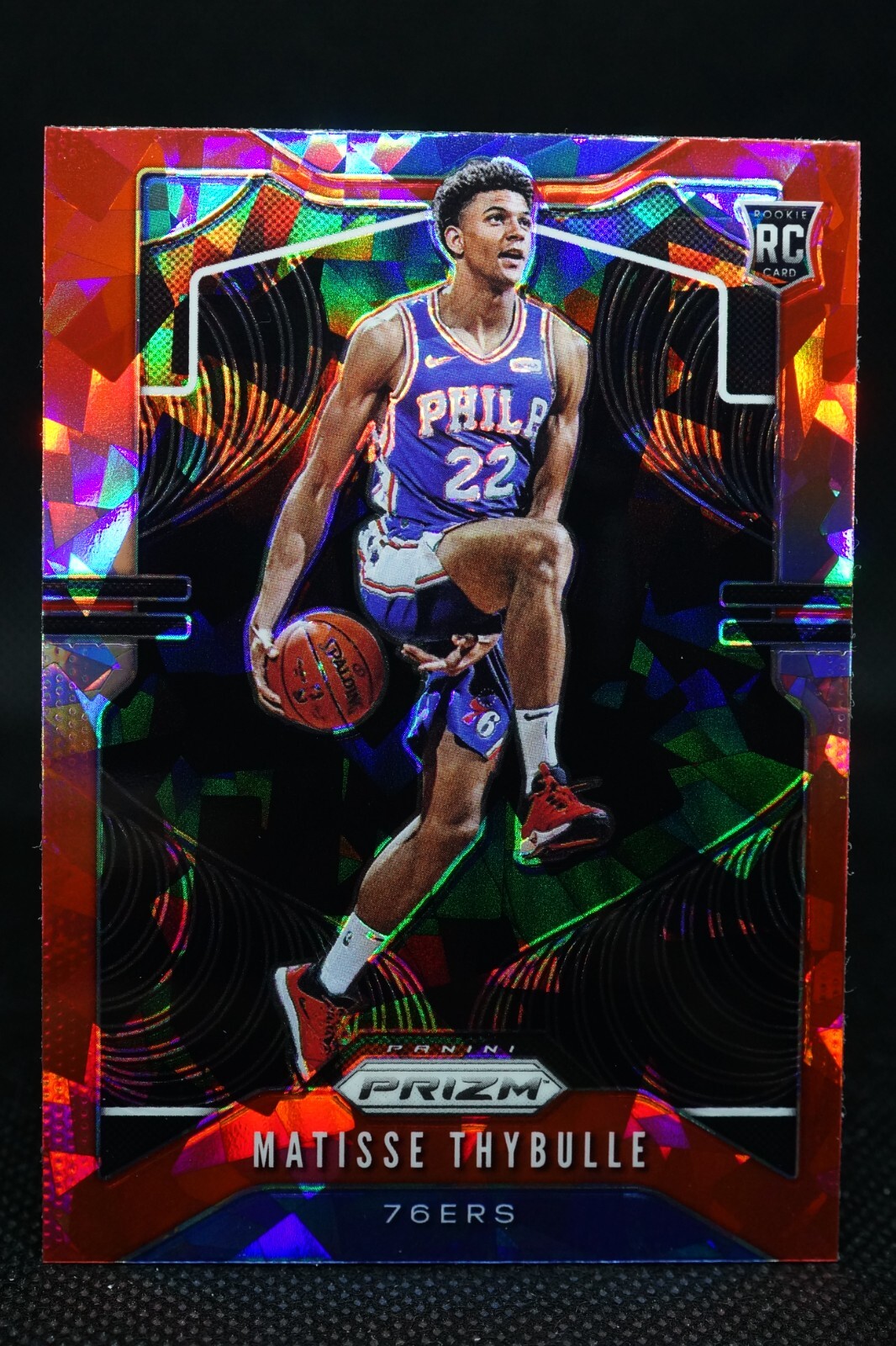 2019-20 NBA Panini Prizm Matisse Thybulle Red Cracked Ice ROOKIE #290 76ers RC