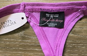 NWT Rare Vintage Victoria's Secret Sexy Little Things Cotton Thong Panties S