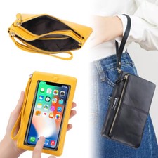 Women Lady Leather Wallet Long Clutch Touch Screen Phone Holder Purse Handbag