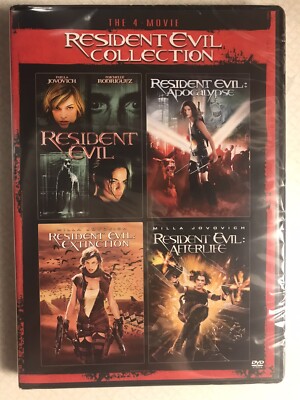 NEW! Resident Evil: 4 Film Collection (DVD) Milla Jovovich, Factory Sealed.