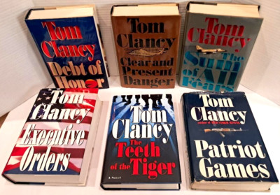 Lot of 7 Tom Clancy Hardcover Books (Jack Ryan) - 1st Edition, 1st Printing
