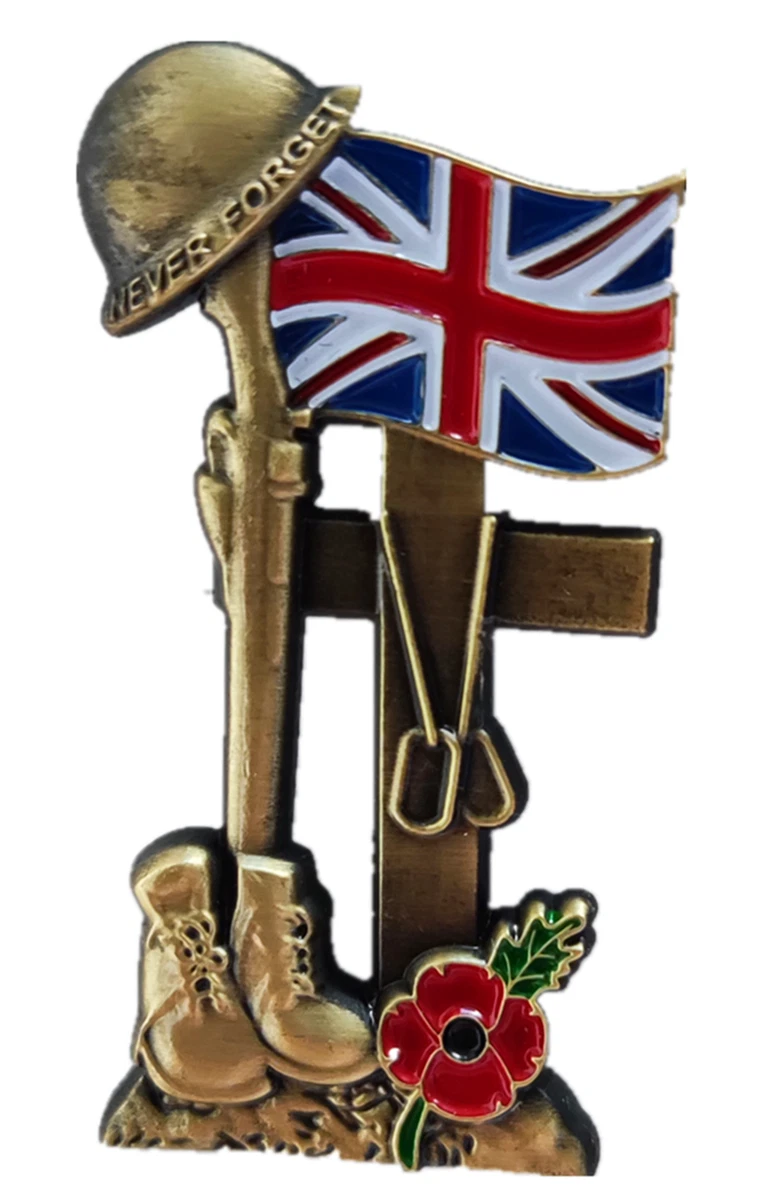 2024 UK Poppies Pin Badges Brooch Remembrance Never Forget
