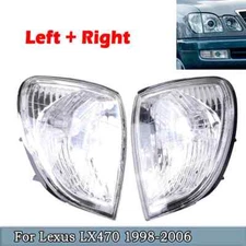 Side Clear Parking Turn Signal Light Corner Lamp PAIR Fits Lexus LX470 1998-2007