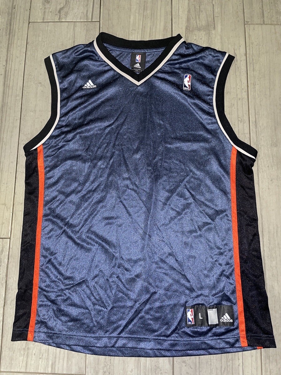 ウェア 00's adidas New Jersey Nets game shirt New Jersey Nets Blank Adidas basketball jersey -Sz Large