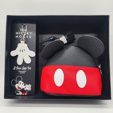 Disney Mickey Mouse Mini Hand Bag 2 Piece Gift Set Mickeys Glove Keychain NIB
