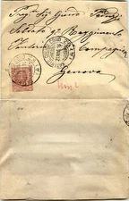 NATANTE COLICO COMO-Bustina 10c(82) for Genoa 21.5.1916