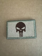 PUNISHER AMERICAN Patriot FLAG MORALE PATCHES HOOK LOOP Tactical Combat Gear