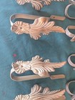 Vintage Curtain Drapery Rod Holders (9)  Leaf Corbel Style 5.5" Tall — photo 2