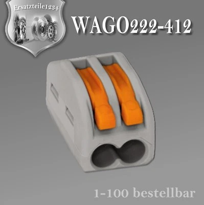 💡 Wago Klemmen 222-412 mit Hebel Verbindungsklemme 2polig Klemme zweipolig