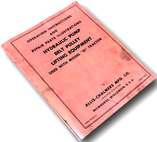 Allis Chalmers G Tractor Attachments Hydraulic Pump Owners Operators Manual