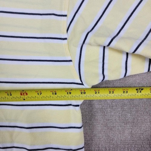 Lyle & Scott Golf Polo Shirt Yellow Blue striped St Andrew's Golf Old Course - Picture 6 of 6