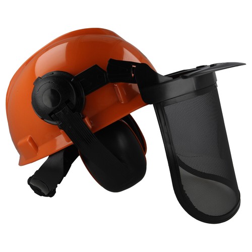 WAR TEC Chainsaw Forestry Protection Helmet Hat & Steel Mesh Visor For All Users