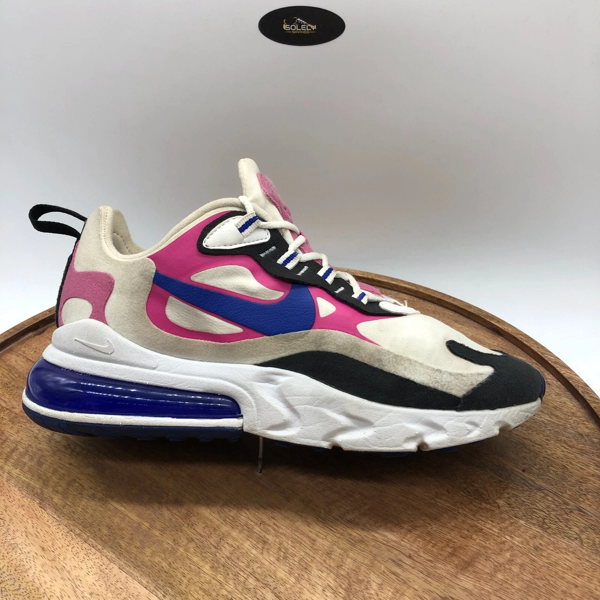 Nike Air Max 270 React White Fuchsia Hyper Blue CI3899-100 Womens Size 7.5  | eBay