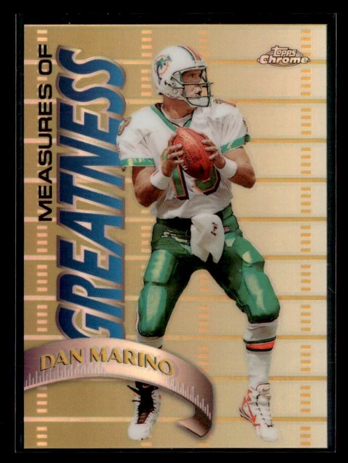 (3539) 1998 Topps Chrome Dan Marino Measures of Greatness Refractor Dolphins