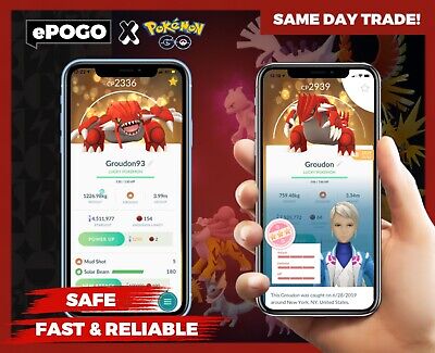 Pokémon Go Groudon RARE!Unregistered ok~ 30 days trade