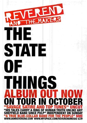 PPOT39 ADVERT 11X8 REVEREND AND THE MAKERS : THE STATE OF THINGS ALBUM