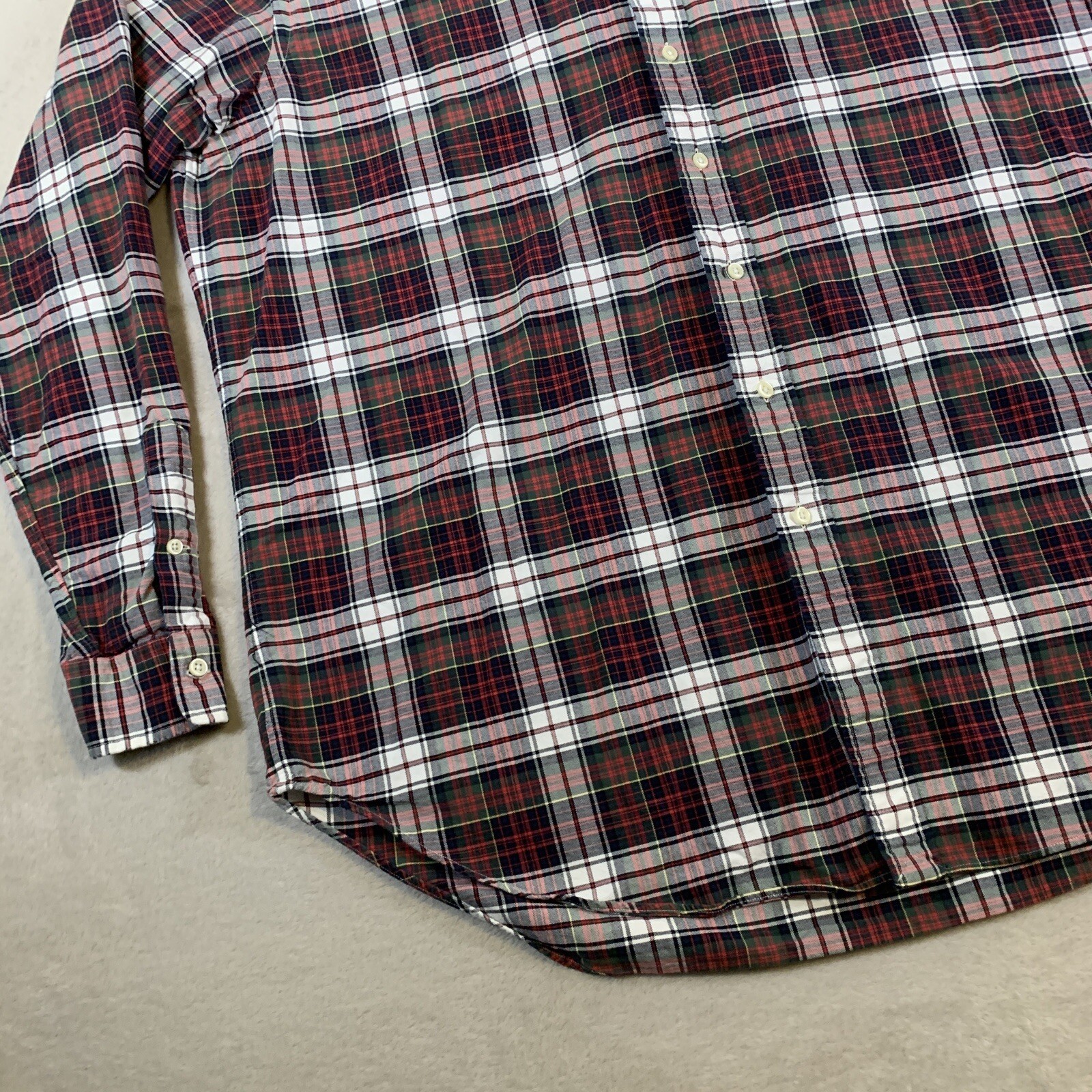 Ralph Lauren Shirt Mens XLT Brown Plaid Long Sleeve Button Down Tall Size Men