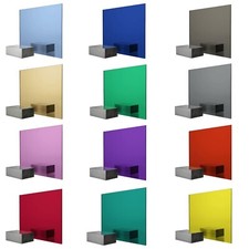 Acrylic Colour Perspex Mosaic Safety Mirror Tiles 55mm, 100mm, 150mm & 200mm Sq 