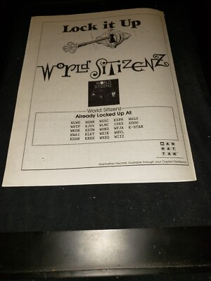 World Sitizenz Lock It Up Rare Original Radio Promo Ad Framed!