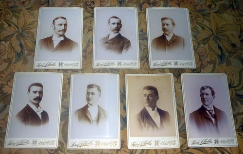 (7) Dartmouth, NH College Absolventen/Mitarbeiterschrank Fotos, ca 1892-94 (NM!)