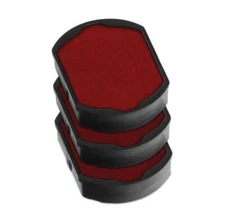 Ideal 170R Replacement Ink Pad Red Ink Package of 3 Pads